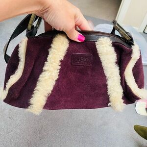 UGG suede fur shoulder bag